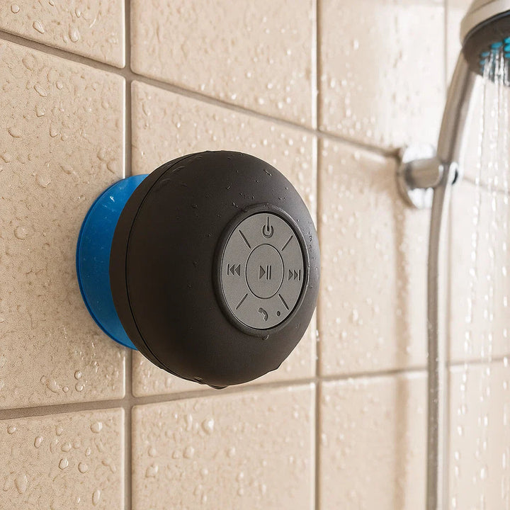 Waterproof Bluetooth Shower Speaker | Compact IPX4 Design with Bass