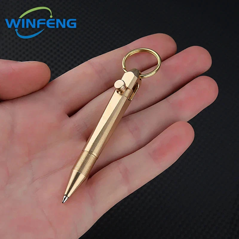 Tactical Mini Pen | Brass Keychain Self-Defense Tool
