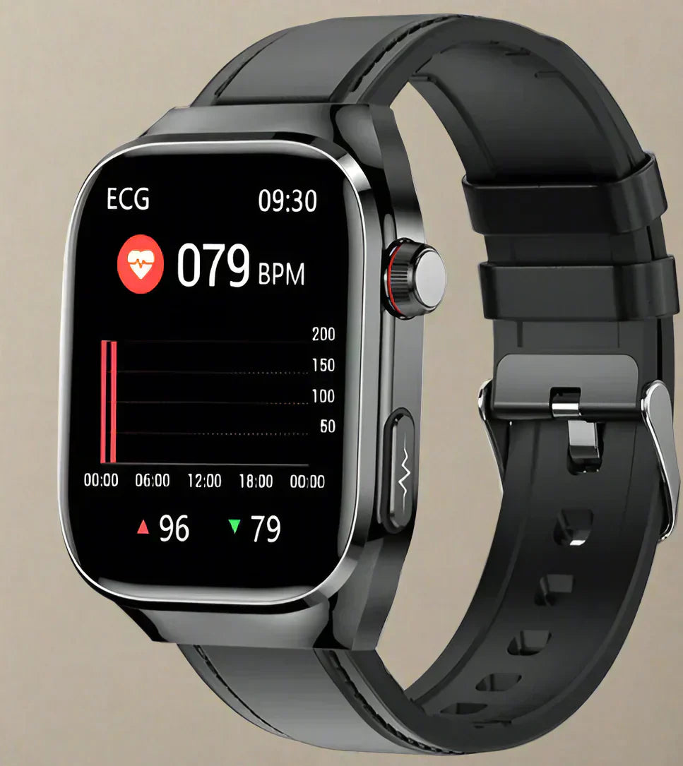 Smart Health Monitor Watch | ECG Blood Sugar Tracking Display
