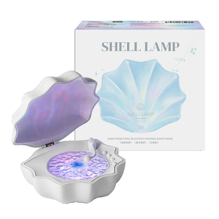 Coastal Night Light Speaker | Shell Design With Ocean Ambience