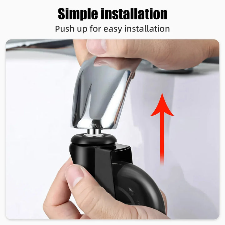 Office Chair Caster Wheels | Heavy Duty Rubber Rolling Set