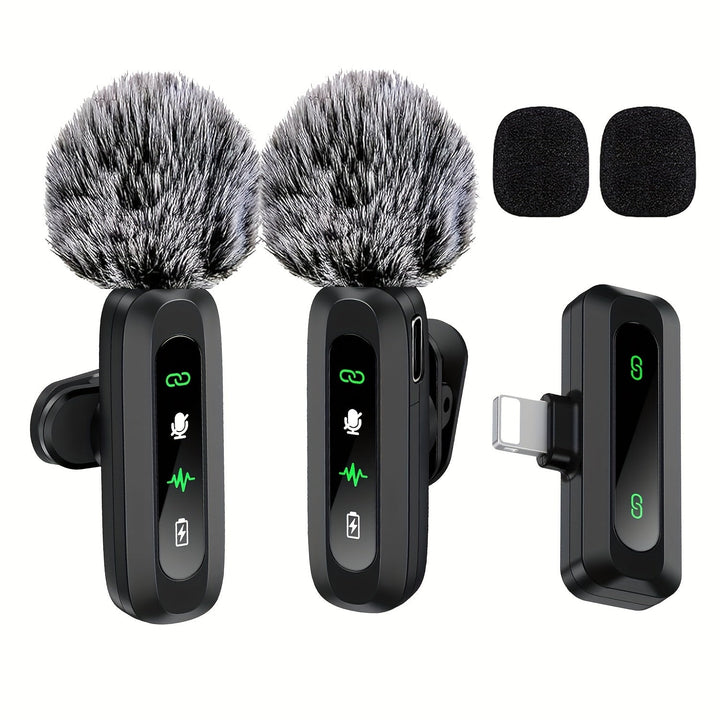 Wireless Lavalier Microphone | Dual USB-C Recording System